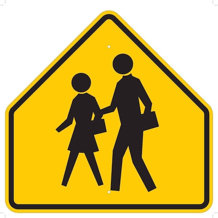 Brady Traffic Sign, 24 in Height, 24 in Width, Aluminum, Pentagon, No Text 94222